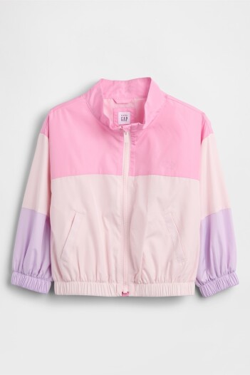 Campera De Lluvia Toddler Niña Pink Colorblock