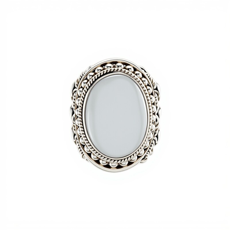 Anillo Oval-Plata 925-Piedra Luna-AN3088 conpiedra