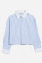 Camisa crop top bicolor CELESTE