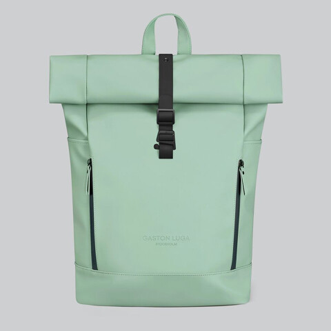 Mochila Gastón Luga Rullen C/Roll-top Notebook Laptop 16" Color Verde Menta