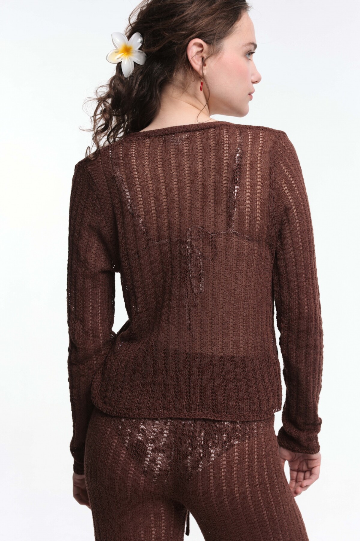 Broche Hibisco Blanco