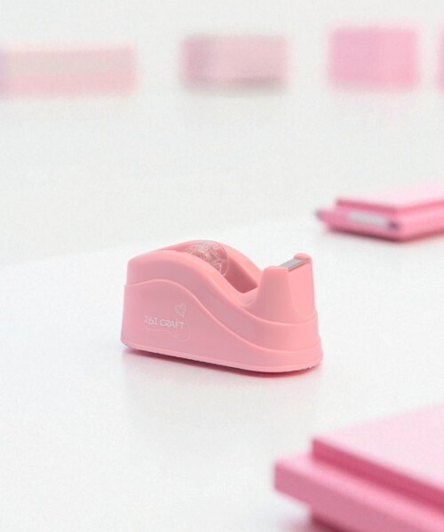 Dispensador de mesa ibi craft p/cinta adhesiva de de hasta 18 mm - rosado Dispensador de mesa ibi craft p/cinta adhesiva de de hasta 18 mm - rosado