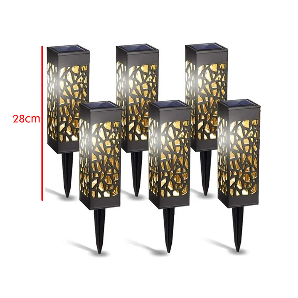 Set De 6 Antorchas estaca 28cm Carga Solar Set De 6 Antorchas estaca 28cm Carga Solar