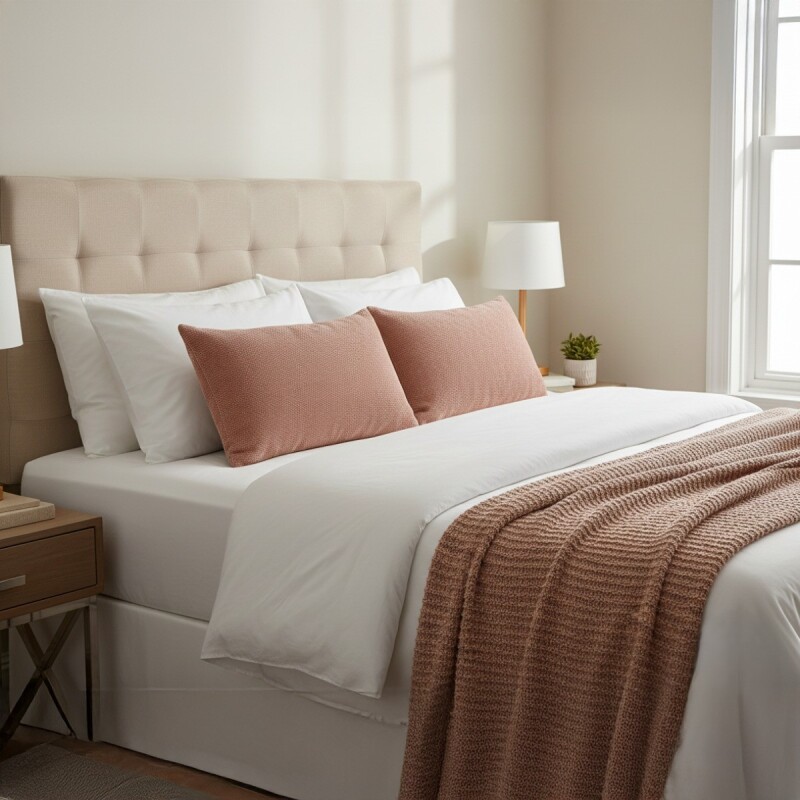 COJIN RECT ROSA VIEJA 45X70CM Unica