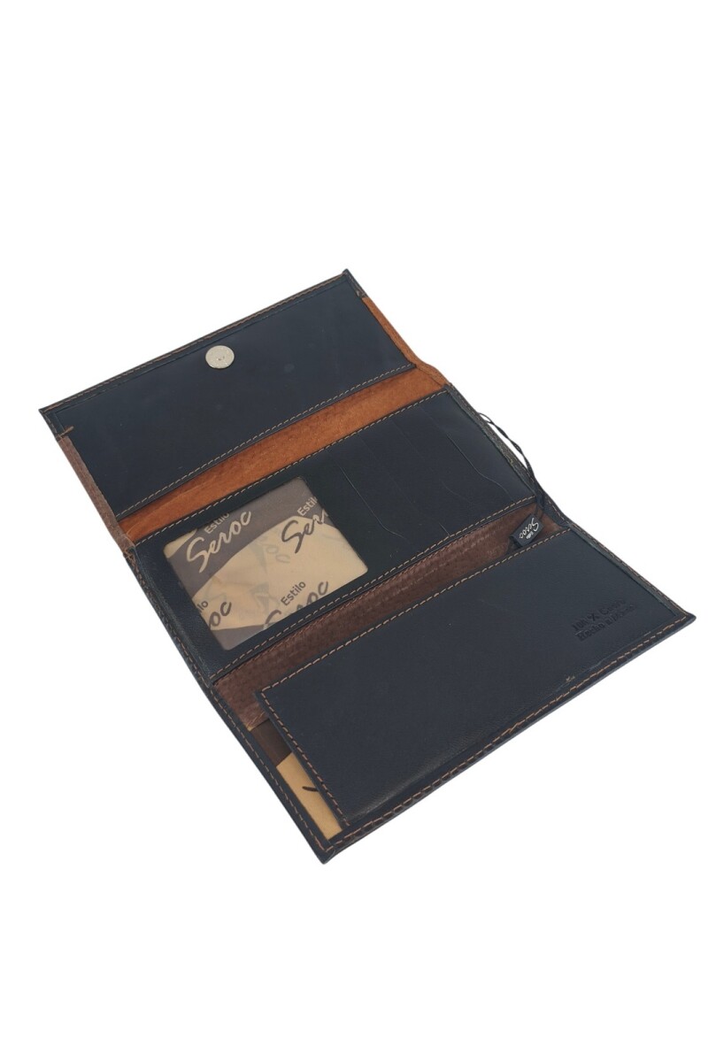 Billetera Larga de Dama en Cuero Genuino y Exclusiva Piel de Pecarí Marrón