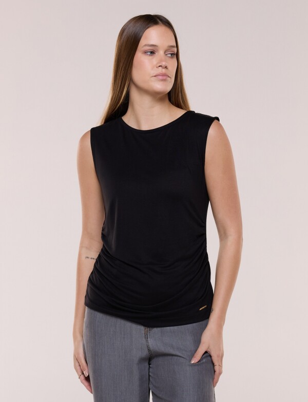 Musculosa Frunces Laterales NEGRO