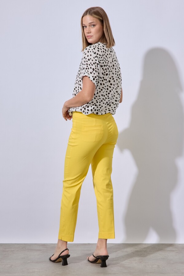 Pantalon Recto Modelador AMARILLO