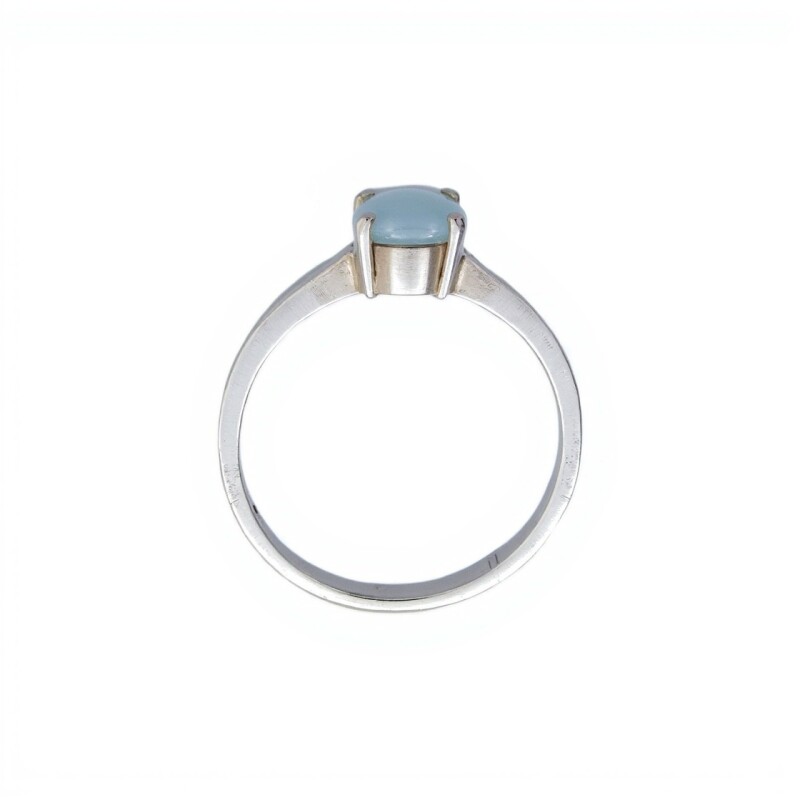 Anillo Solitario-Plata 925-Piedra Agua Marina-AN3674 conpiedra