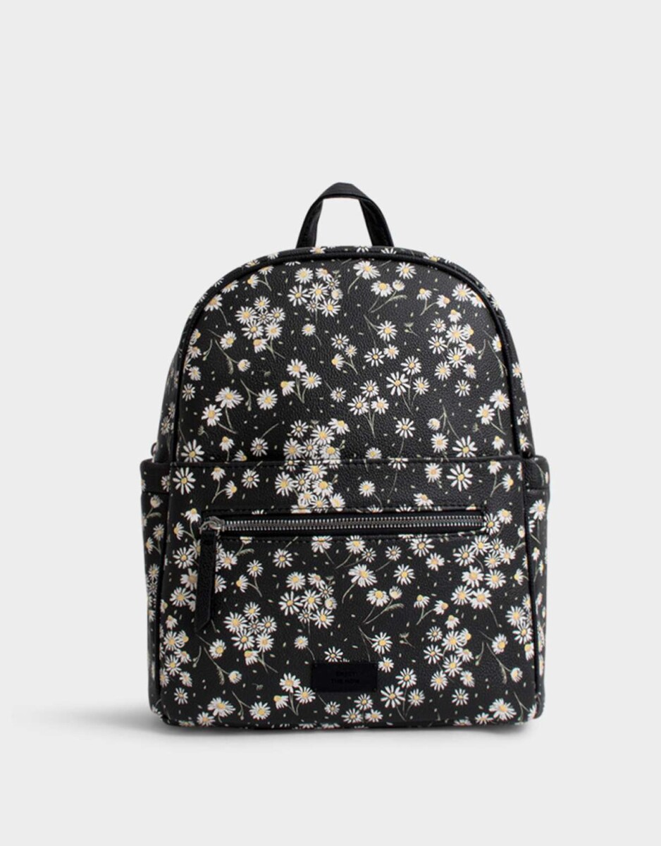 Mochila Cuerina Margaritas - Estampado Flores 