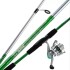 Caña Okuma Steeler Combo Caña + Reel + Tanza 1,65 Mts Verde