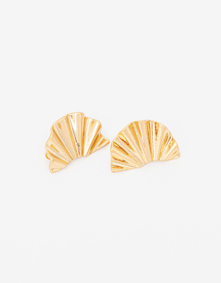Aros Clips Metal Aros Clip Metal Arrugado - Dorado Oro Amarillo