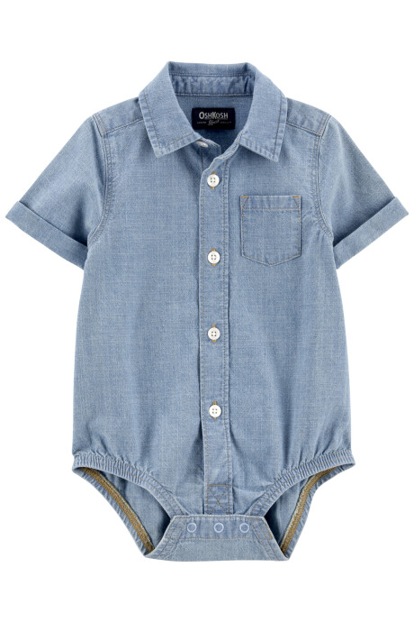Body de chambray, tipo camisa, manga corta Body de chambray, tipo camisa, manga corta