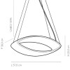 COLGANTE LED NISHA 13W 3000K BLANCO CON CABLE TRANS 57CM COLGANTE LED NISHA 13W 3000K BLANCO CON CABLE TRANS 57CM