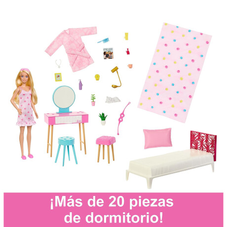 Muñeca Barbie Y Mobiliario De Habitación Muñeca Barbie Y Mobiliario De Habitación