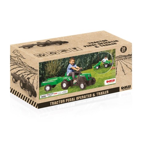 Auto Tractor con Zorra Remolque Pedal Dolu 8246 001