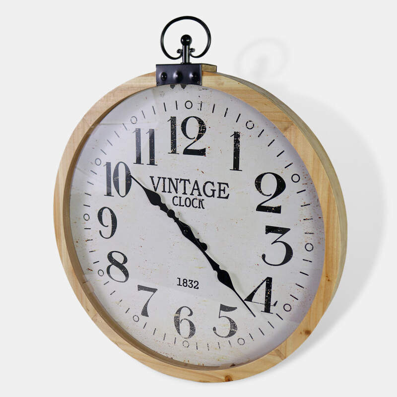 RELOJ C/MARCO BEIGE P/PARED 57CM Unica