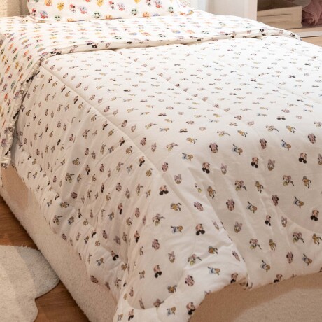 ACOLCHADO 1 PLAZA ALGODON BLANCO MICKEY&FRIENDS BLANCO ESTAMPADO