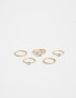 Sets Anillos Strass Crystal Sets De Anillos Con Strass Crystal - Dorado