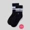 Medias The Everyday Quarter Crew Sock Unisex Black/classic White Stripe