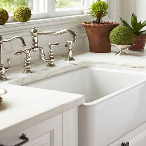 Pileta Bacha Rectangular De Loza Blanca De Apoyar Para Baño. Linea Country De Ferrum. 000