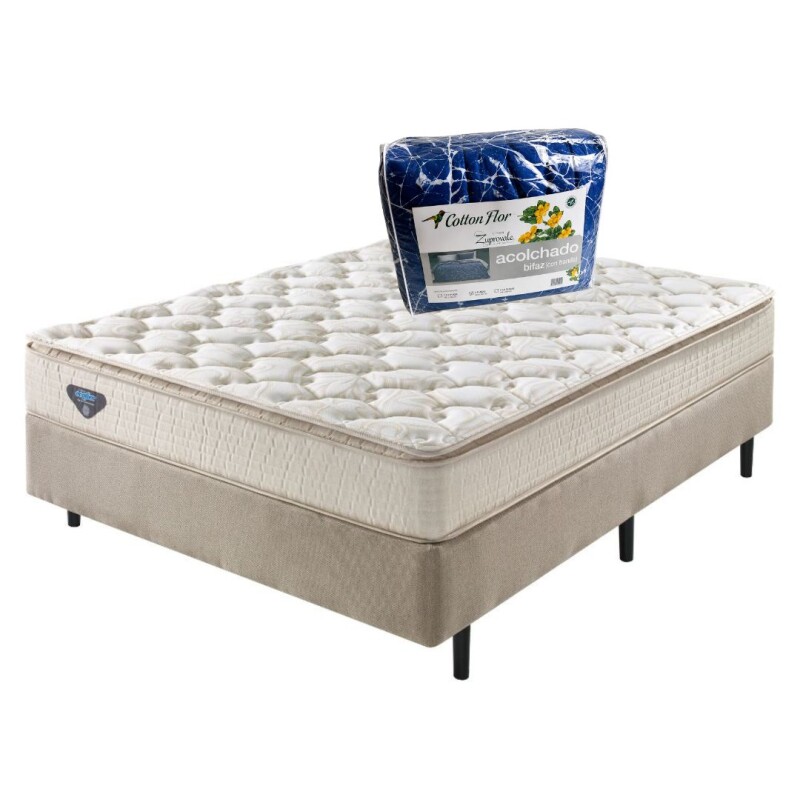 Sommier Ecoflex 2 Plazas Densidad 60 c/pillow 140x190x25 con Acolchado de Regalo Sommier Ecoflex 2 Plazas Densidad 60 c/pillow 140x190x25 con Acolchado de Regalo