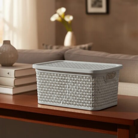 Caja simil ratán 2,5 Lts CAPPUCCINO