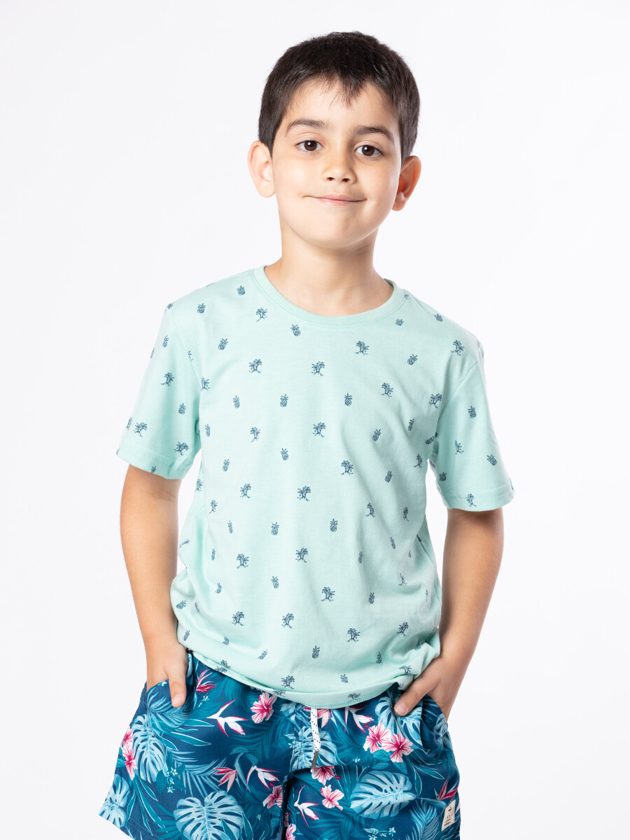 T-SHIRT THAITI BOY DIXIE - Verde Claro 