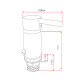 BIDET MONOCOMANDO CROMO BRILLO DEERFIELD 40MM CON CROMO