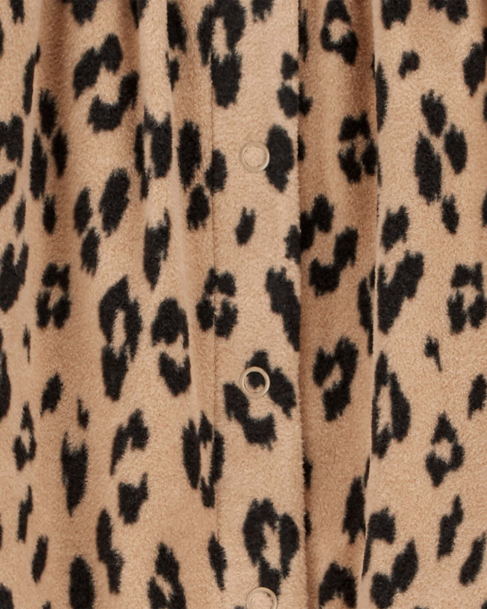 Pijama una pieza de micropolar, con pie, diseño leopardo Pijama una pieza de micropolar, con pie, diseño leopardo