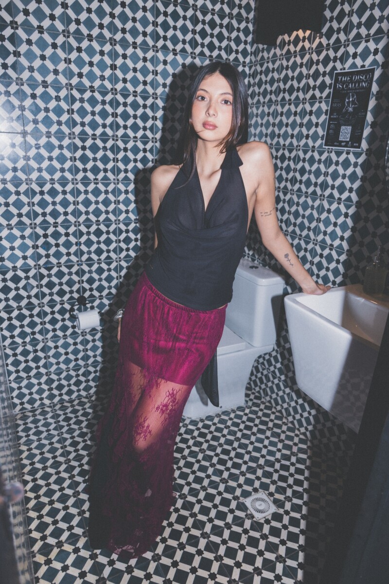 Falda Slate BORDO