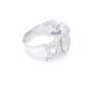 Anillo calado en oro 18k blanco con brillantes Anillo calado en oro 18k blanco con brillantes