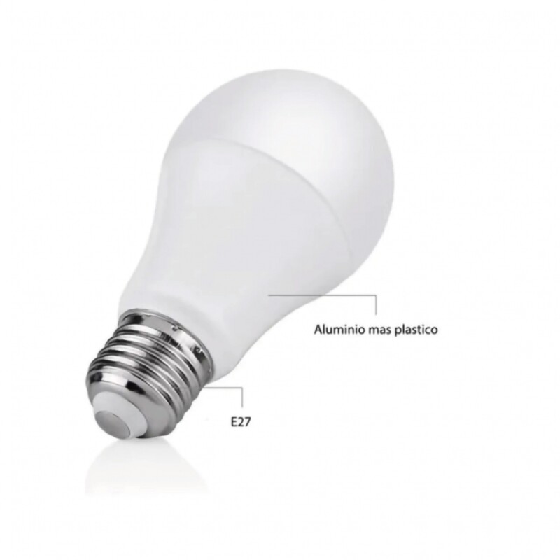 LAMPARA LED 9W Lámpara LED A60 de 9W Luz Cálida