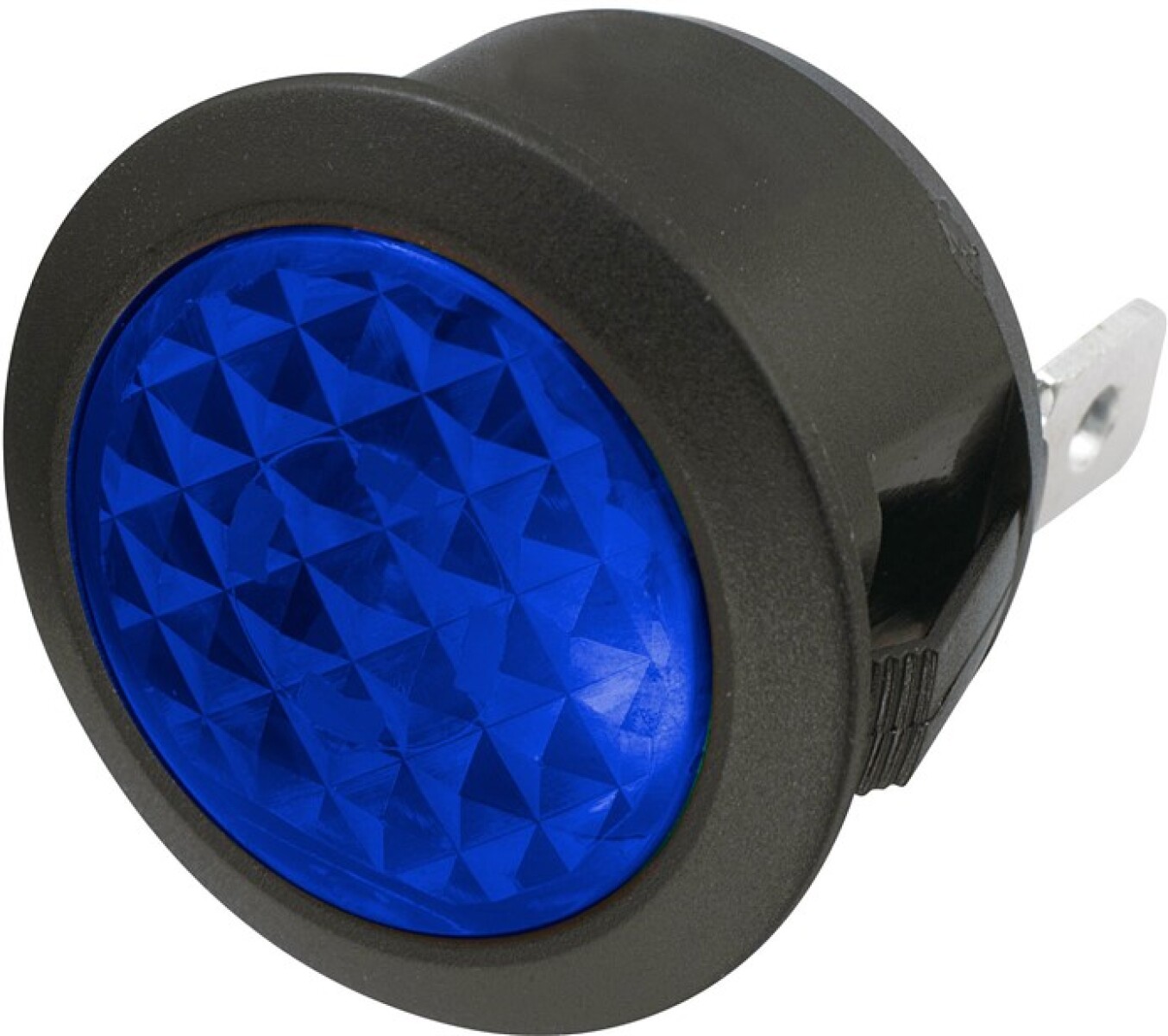 LLAVE BOTON TABLERO - PILOTO REDONDO AZUL 20MM - 