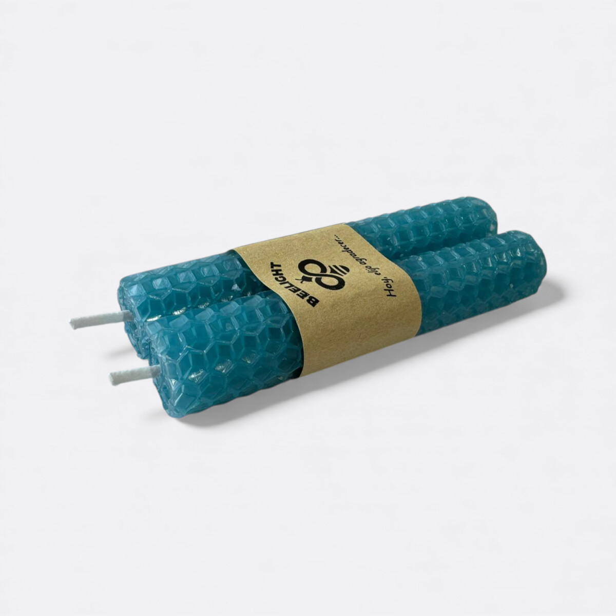 Vela De Miel Fina X2 De Colores - Celeste 