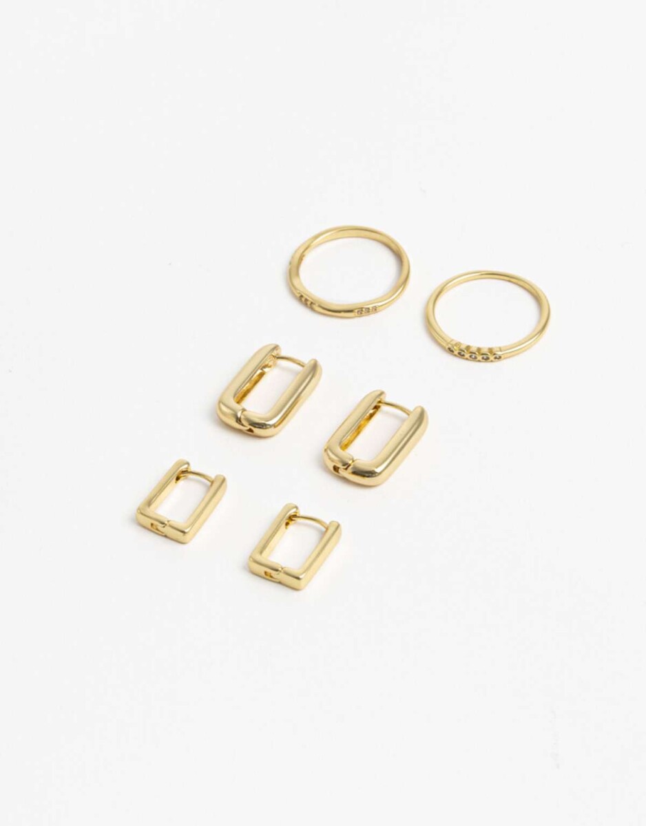 Bijou Set Metal Delicado - Dorado 