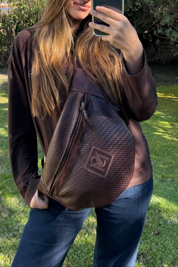 Braided Fanny Pack XL Chocolate