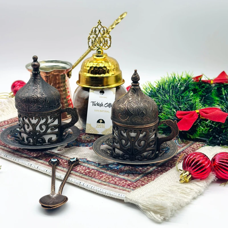 Set de café para dos personas Cobre