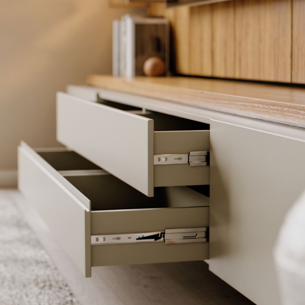 Rack de TV NORD 2.2 - Linea Manhattan Off White / Cinamomo