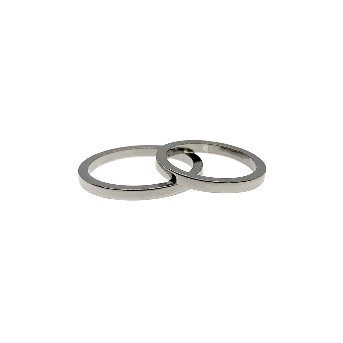 Par de alianzas de oro blanco 18k ALW4300 