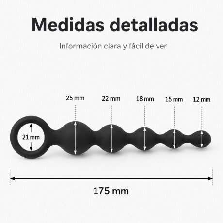 Plug Dilatador Anal Largo 5 Esferas Plug Dilatador Anal Largo 5 Esferas