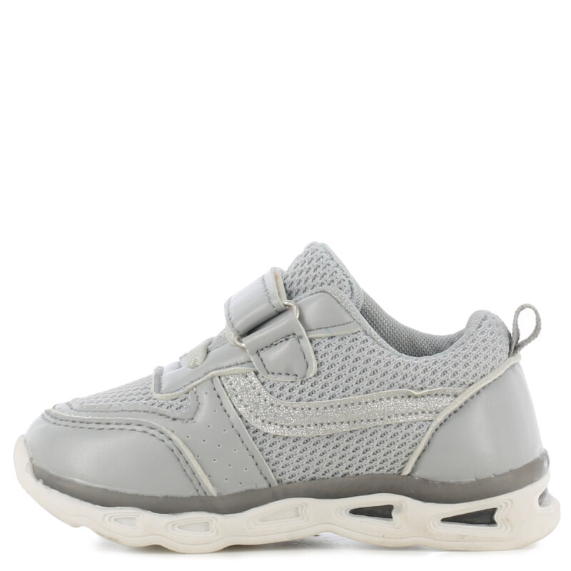 Championes de Niña Push con velcro y glitter NINA Gris