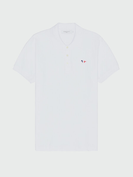 Remera estilo polo de algodón Blanco