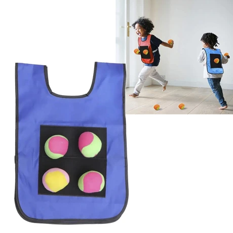 Juego Chaleco con Bolas Adhesivas Dodgeball AZUL