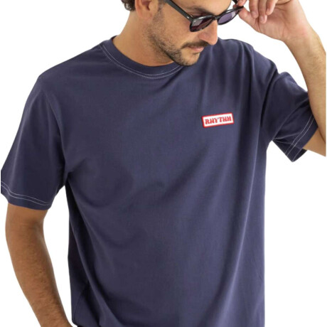 Remera Rhythm Mechanics Vintage Azul