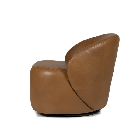 Butaca Zoey Giratoria - Cuero Natural 1016 (Nozes)