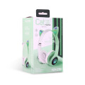 Auriculares Bluetooth Over-Ear Cat VZV-23M con Orejas y Led Verde