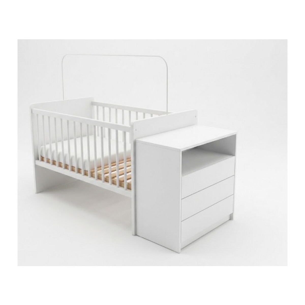 CUNA CON COMODA PARA COLCHON DE 70cm 