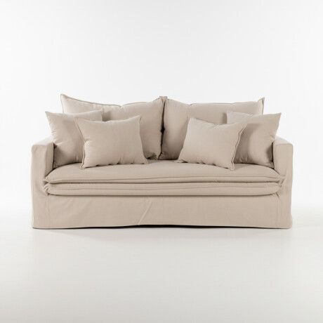 Sofá Gin con Funda - Tela Rústica - 2,5 cuerpos TD5263-1636 (Capuccino)