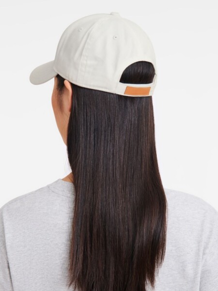 Longchamp-Gorro de algodón bordado Negro con Logo