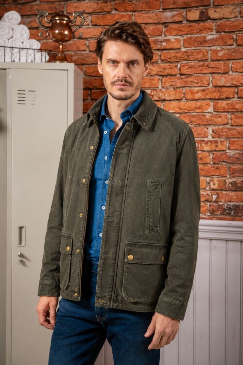 Campera Scotish Waxed Verde